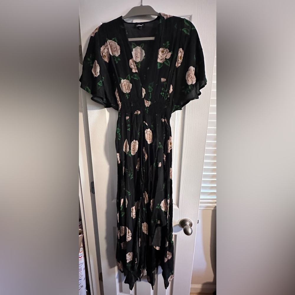 Tolani Black Floral Maxi Dress